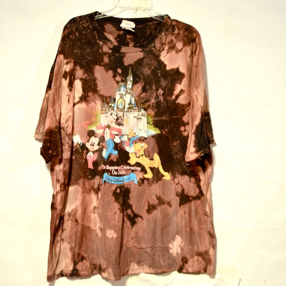 Disney Other - Vintage Acid Washed 3xL Disney World Shirt Tie Dye